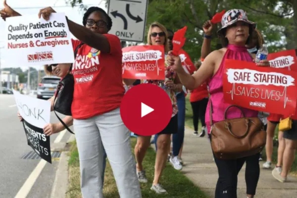 Syosset Hospital nurses protest, saying patient care compromised by staffing shortages