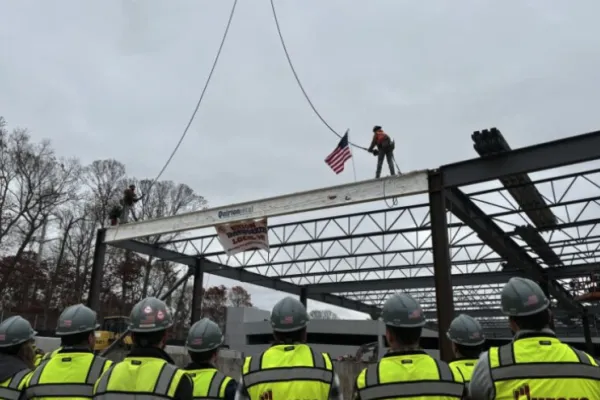 Topping-off ceremony at Jake's 58