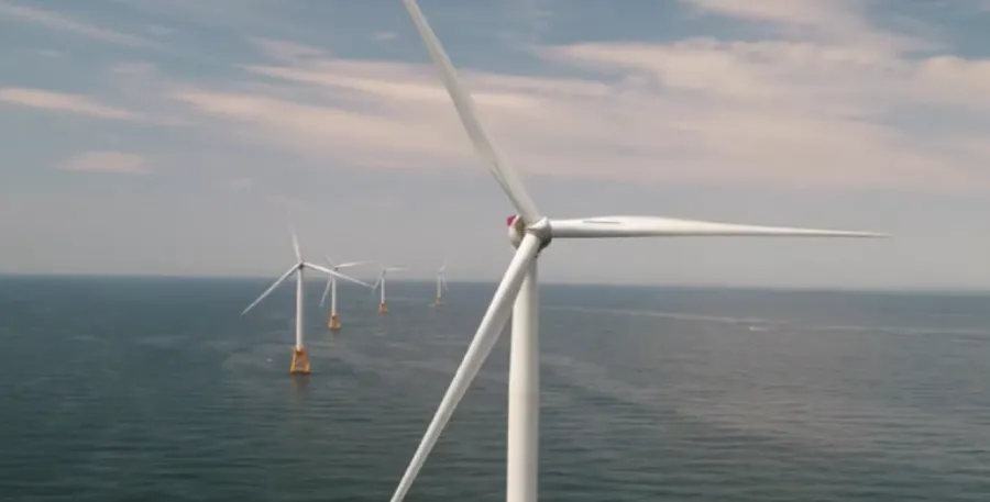 Wind Turbine out in the ocean