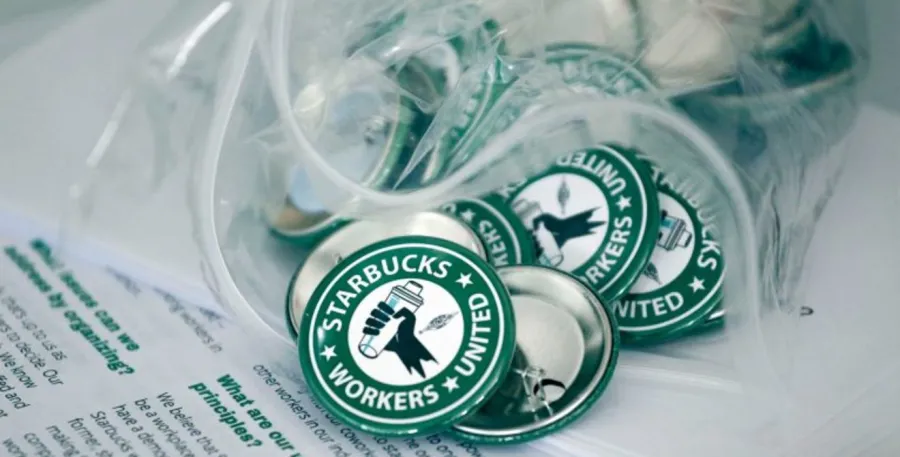 Starbucks union pins